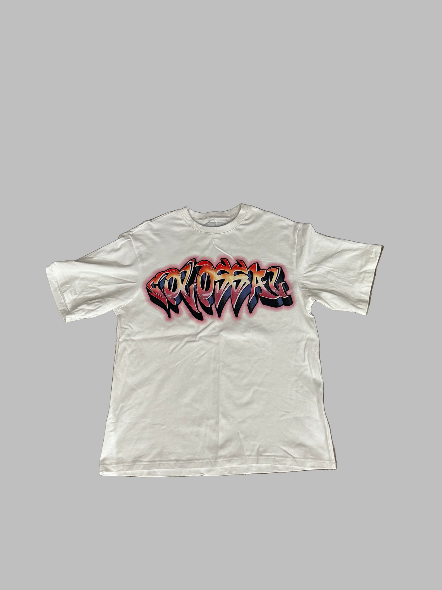 Colossal white "graffiti" T-shirt