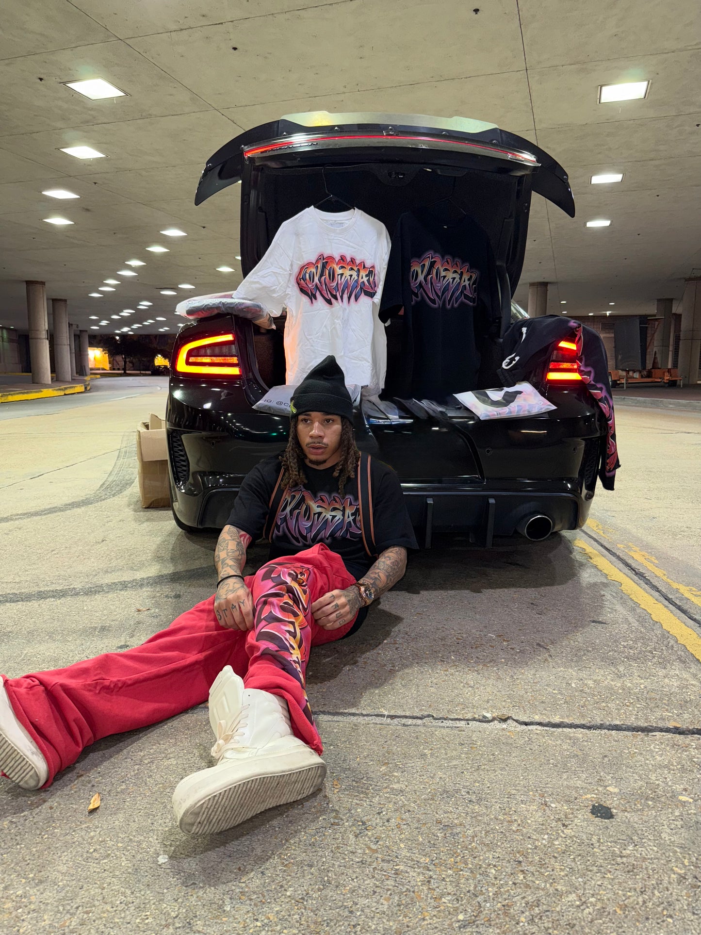 Colossal Red "graffiti" Sweatpants