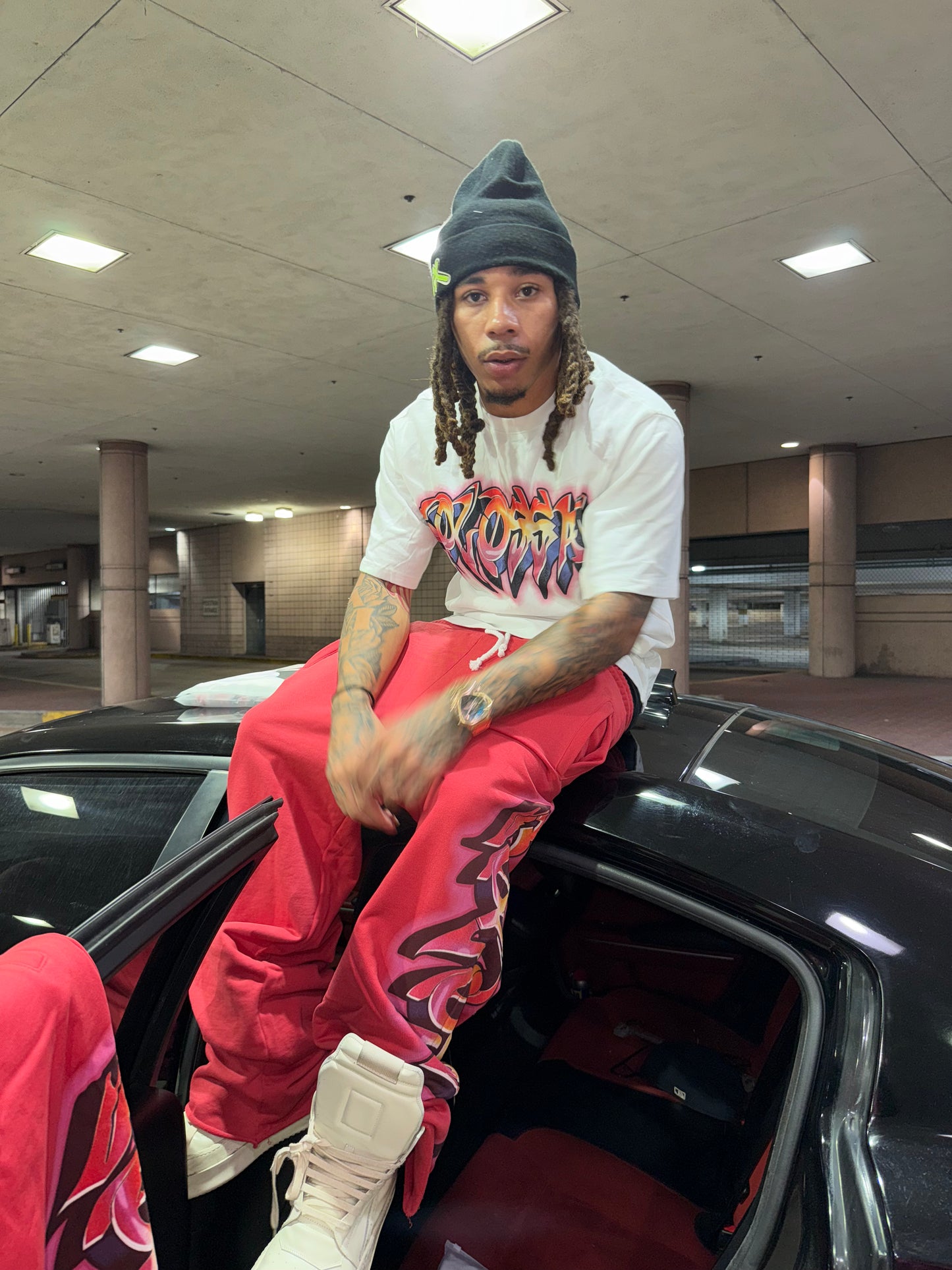 Colossal Red "graffiti" Sweatpants