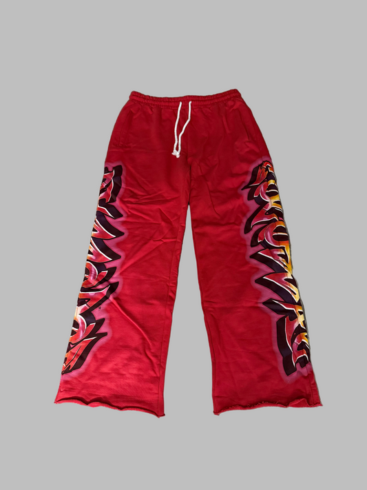 Colossal Red "graffiti" Sweatpants
