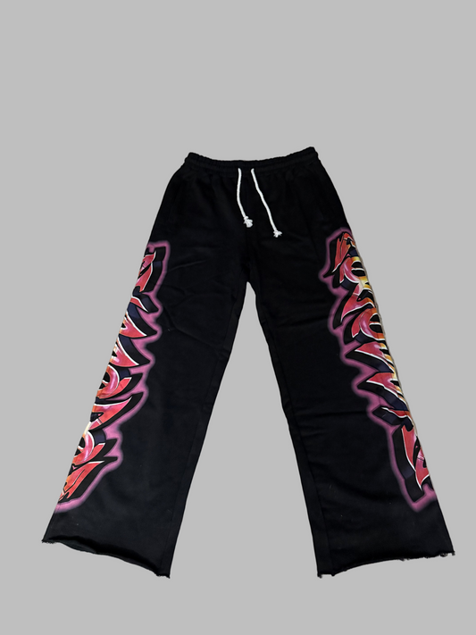 Colossal Black "graffiti" Sweatpants